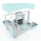 Merakit 6X6 M Merakit Pameran Dagang Display Booth Pameran Portabel Modular Sederhana Menawarkan Desain 3D
