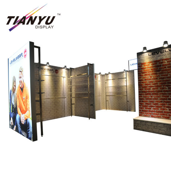 2019 New Super 10x10 Exhibition Booth Ketegangan Fabric Trade Show Folding Booth