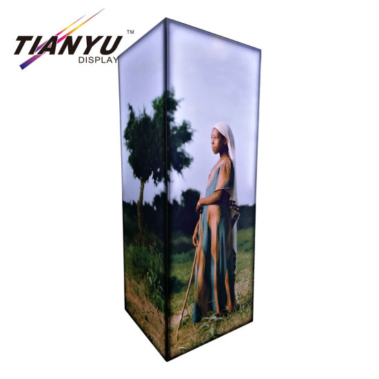 Portabel Aluminium Disesuaikan Cube Light Box Tampilan untuk Pameran berdiri