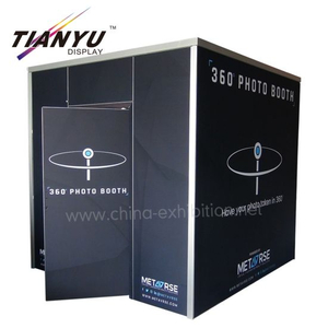 Mudah Merakit 3X3 Pulau Khusus Modular Pameran Portabel Booth Stand Show dengan Pintu & Penyimpanan