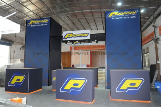 Desain Kustom Portabel Aluminium Booth Pameran 3X3 M Modular Trade Show Booth Display