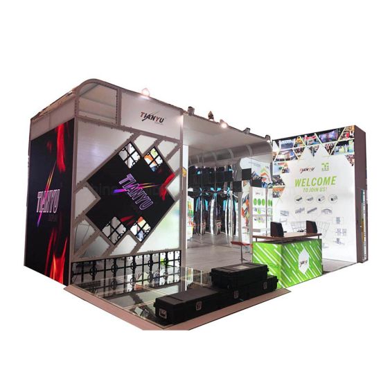 Aluminium Modular Display Stand Pameran Modular untuk Custom Stand Trade Fair Designer