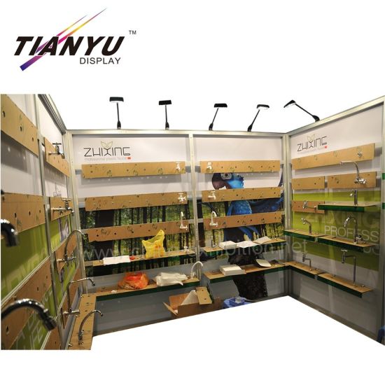 Tian Yu Do Pulau Exhibition Booth Berdiri Feet Desain 10x10 dengan Shelf Sistem